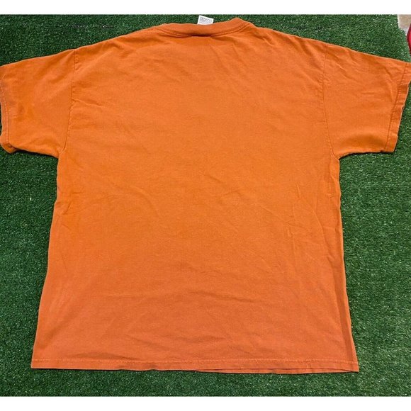 Retro Y2K Texas UT Longhorns arch tackle twill t-shirt large orange Hook em - Picture 8 of 11